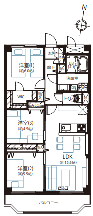 板橋区大原町 本蓮沼駅徒歩5分 中古マンション 5階 69.30㎡ 3LDK｜いづみハイツ本蓮沼