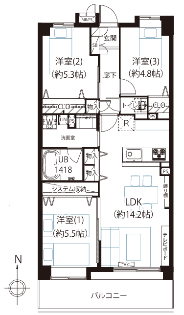 北区滝野川 新板橋駅徒歩3分 中古マンション 12階 67.20㎡ 3LDK｜ライオンズプラザ新板橋
