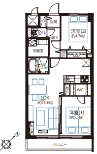 北区滝野川 板橋駅徒歩1分 中古マンション 3階 54.00㎡ 2LDK｜藤和板橋コープ