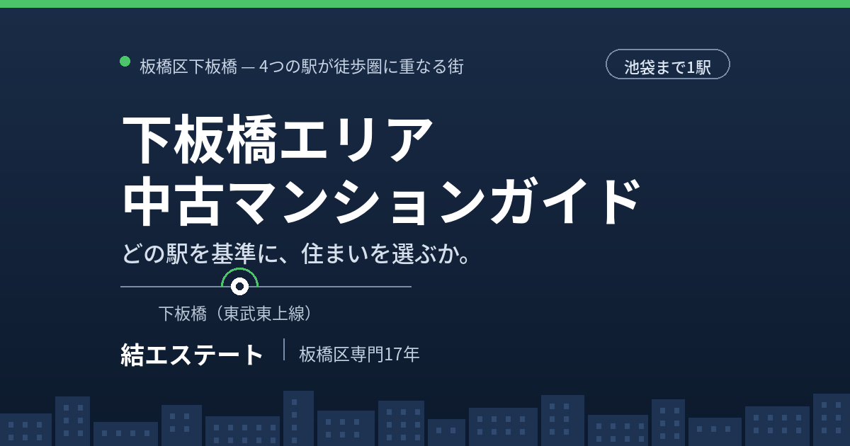 下板橋の中古マンション完全ガイド｜板橋区下板橋エリアの相場・学区・物件一覧