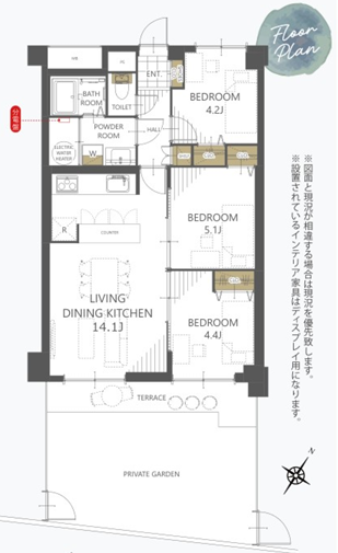 練馬区旭町 地下鉄成増駅徒歩6分 中古マンション 1階 63.15㎡ 3LDK｜成増シティハウス